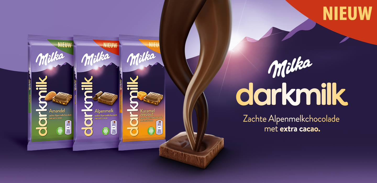 Milka darkmilk chocolade lijn